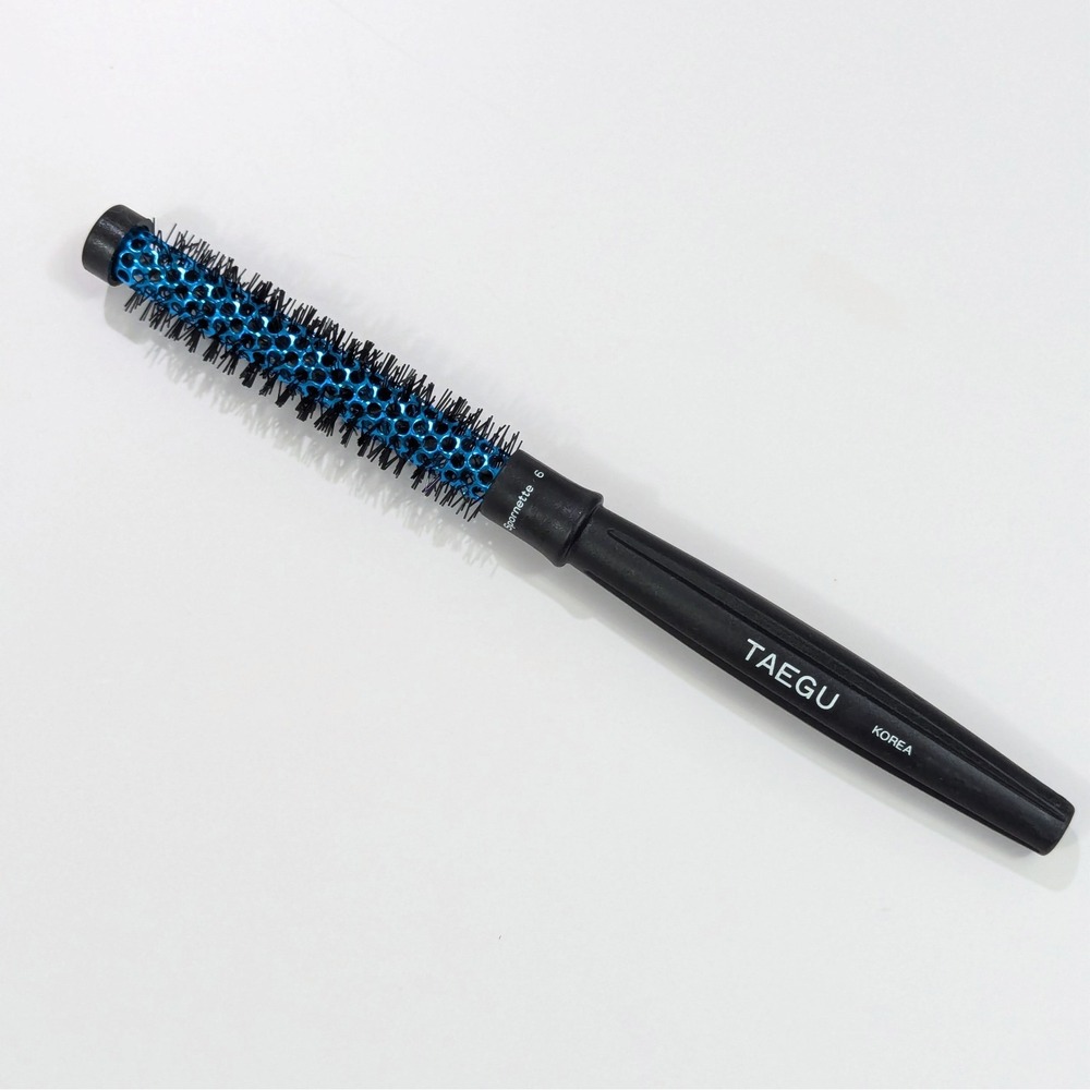 Spornette 6 TAEGU Thermo 1" Round Hair Brush Plastic Handle Nylon Bristle Korea